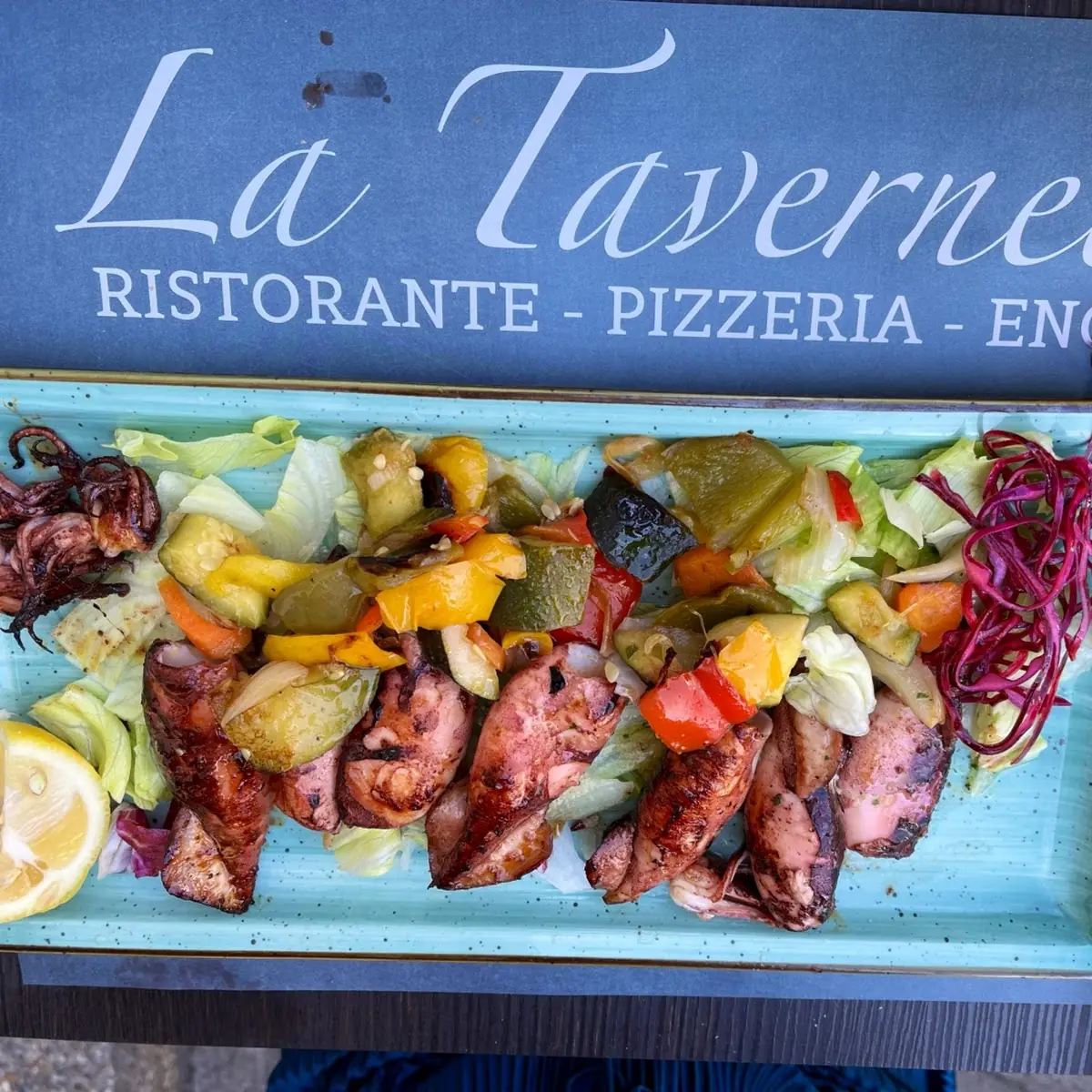 Calamari Gegrilltes Gemüse