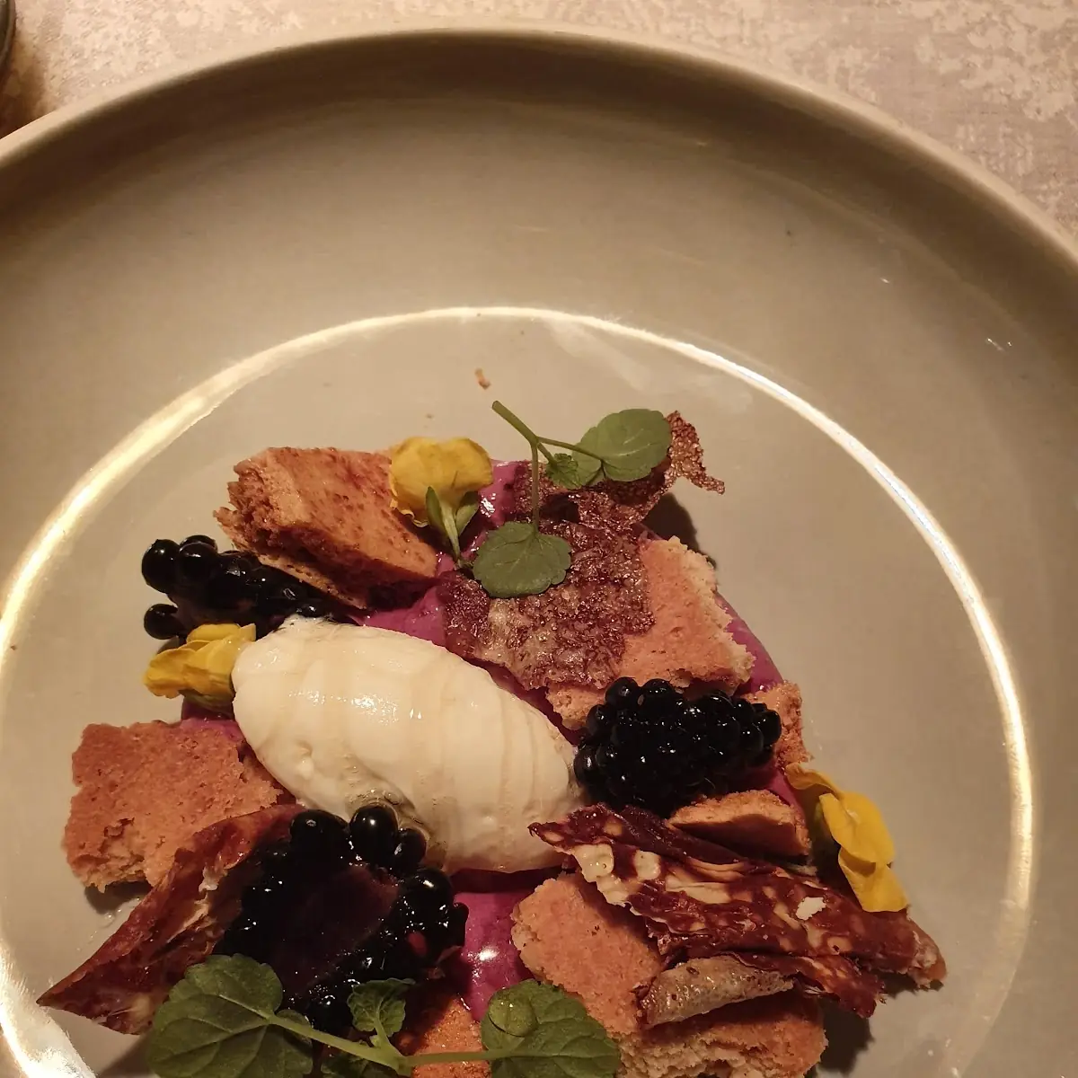 Milch Honig Hafer Brombeere