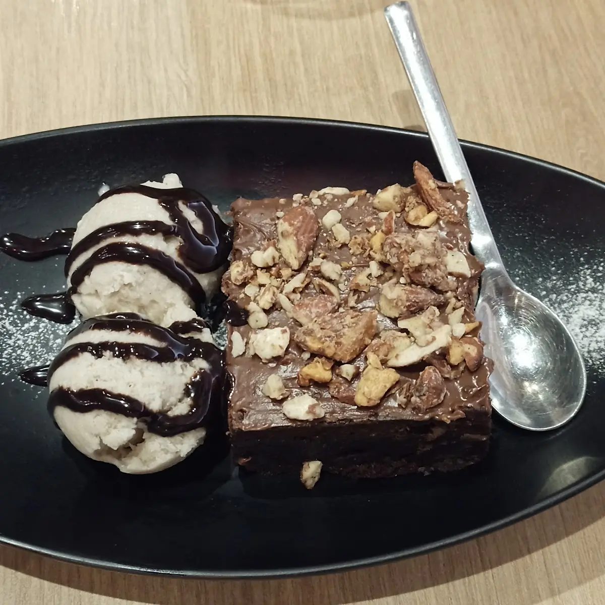 Fudge Brownie with Organic Vanilla Ice Cream