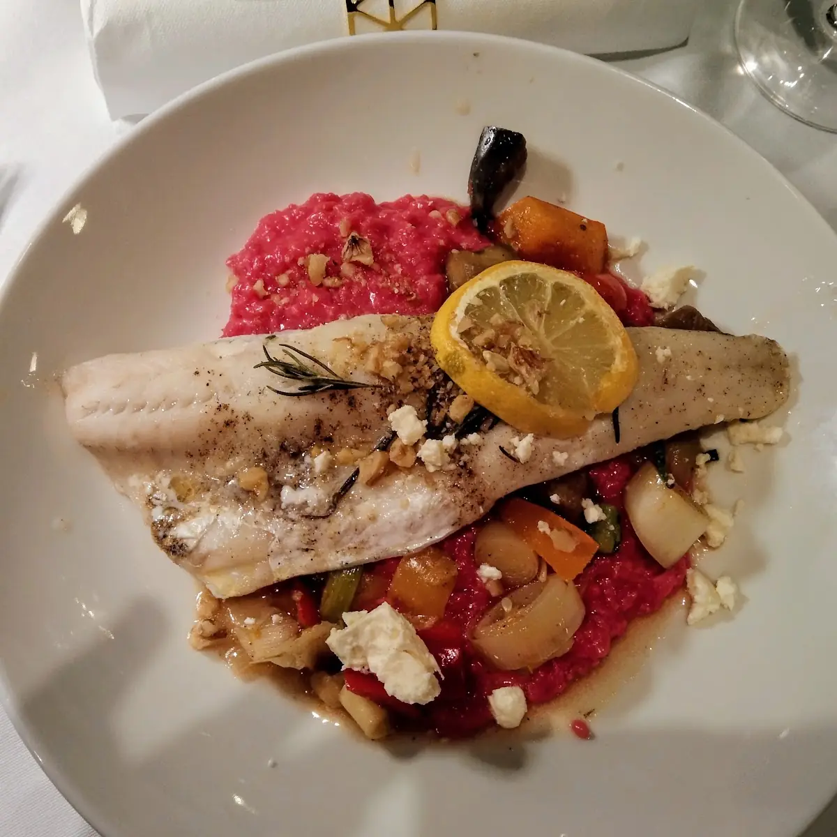 Rote Rüben Risotto Mit Zander