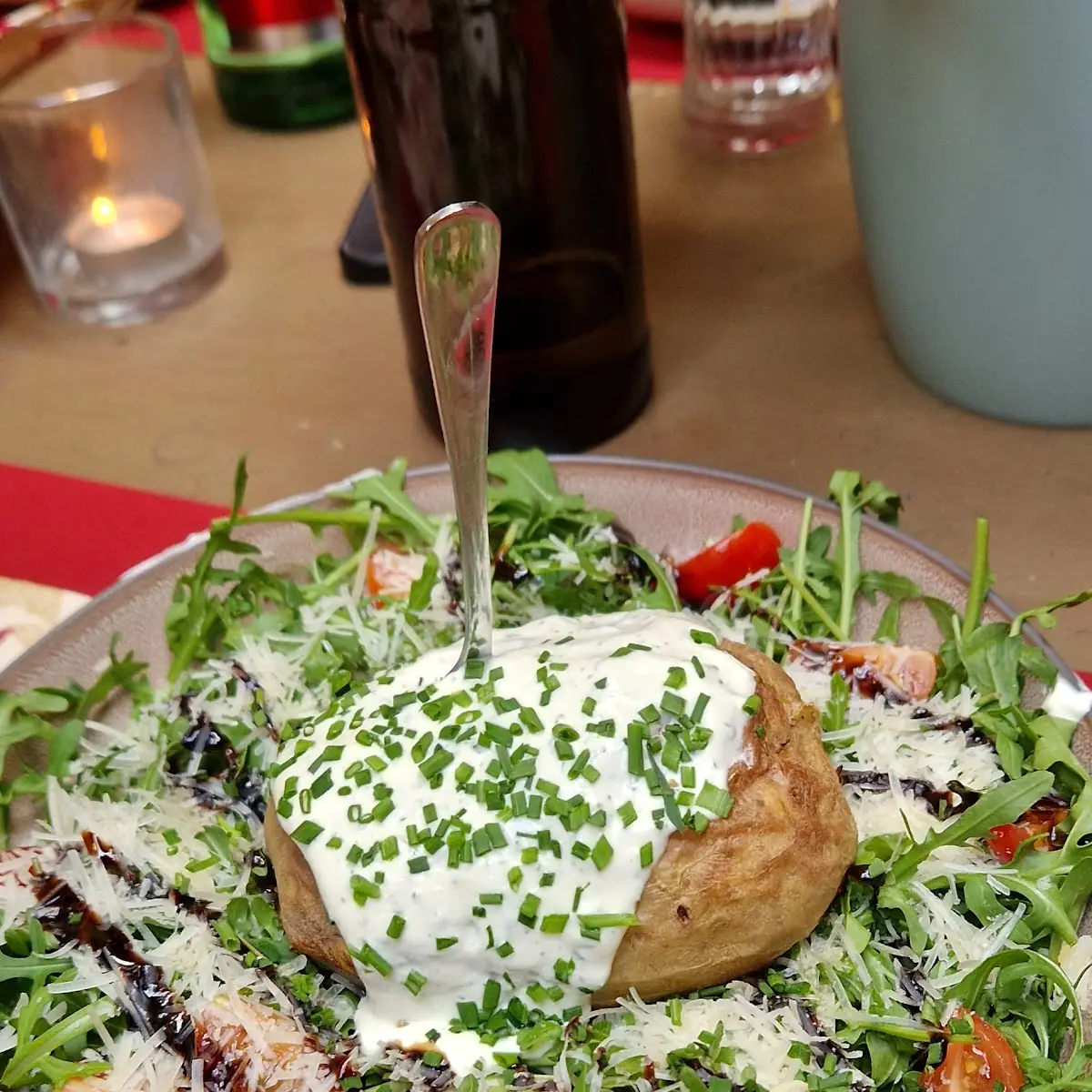 Ofenkartoffel Mit Ruccola