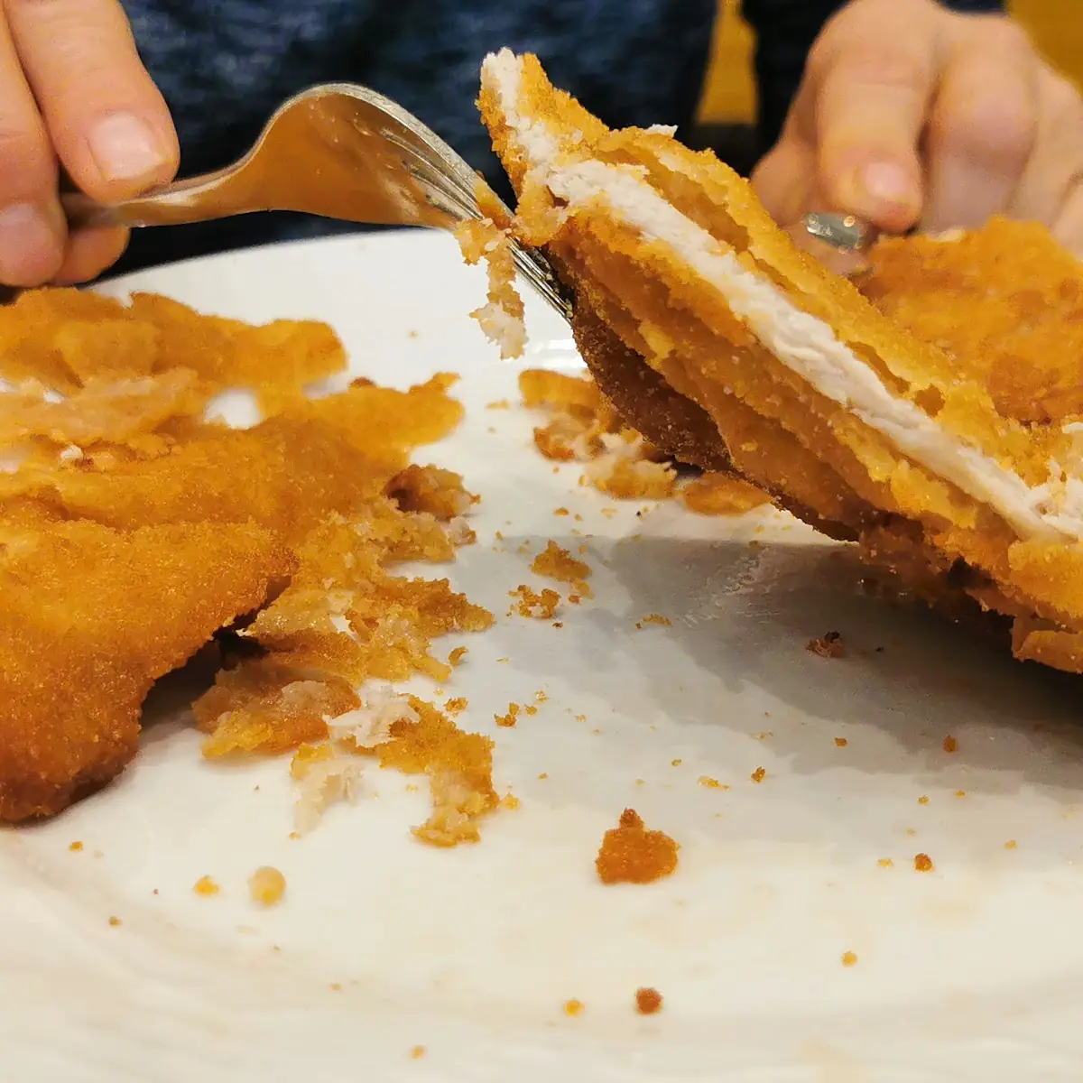 Das Schlimmste Wienerschnitzel Ever Dünnes Zähes Fleisch Plus Fetter Paniet Never Ever