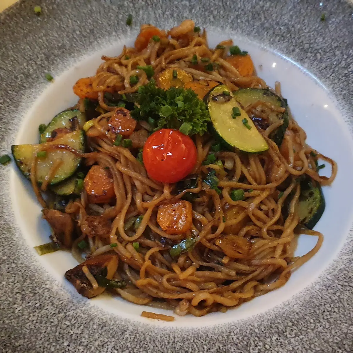 Woknudeln Mit Garnelen