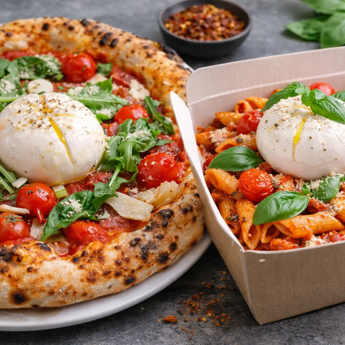 Pizza Burrata-kaprese
