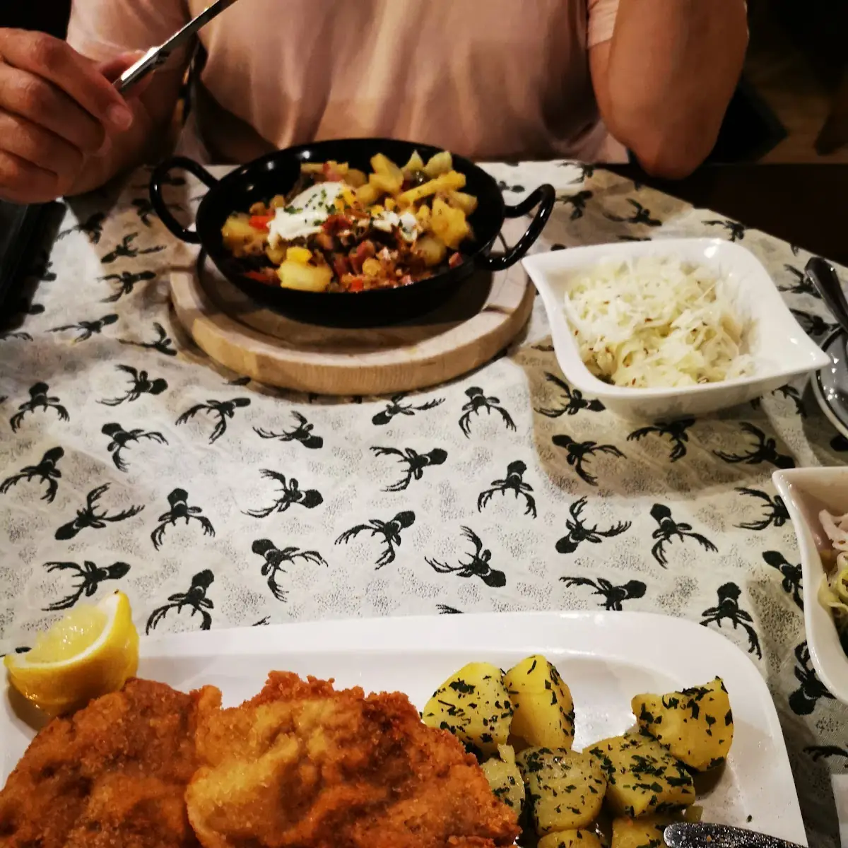 Schnitzel Vom Schwein Und Herrengröstl