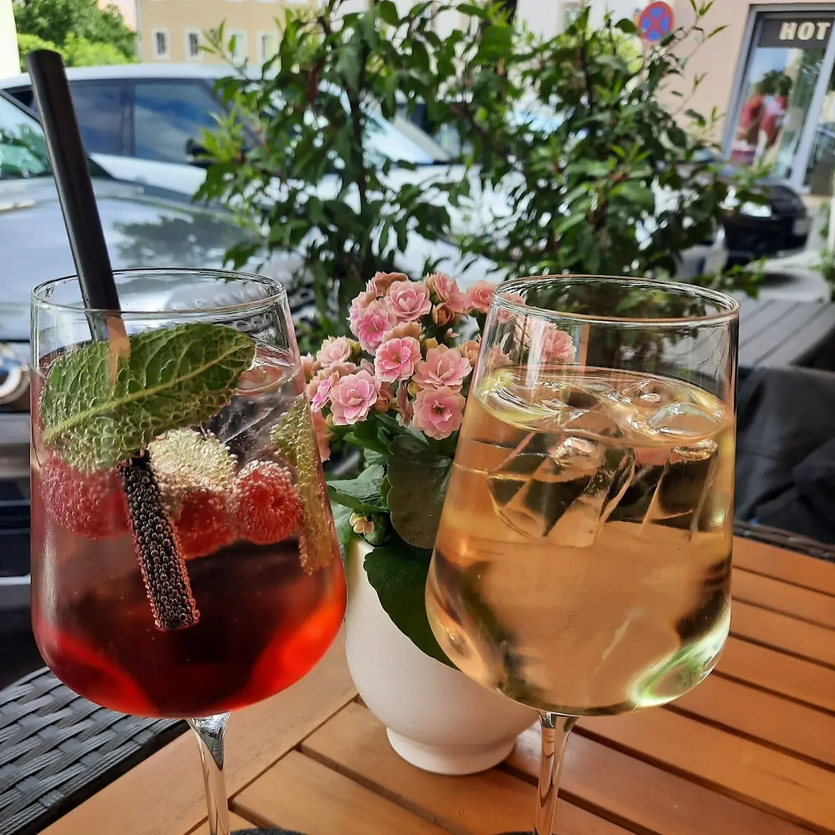 Links Heidelbeerspritzer Rechts Spritzer