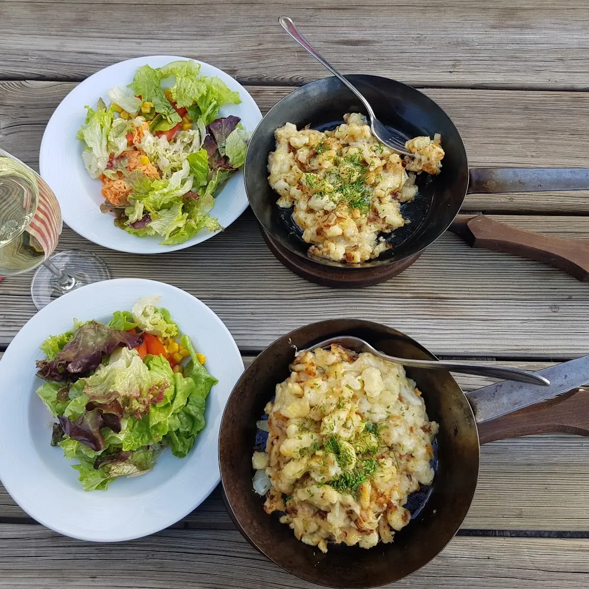 Käsespetzle Mit Salat