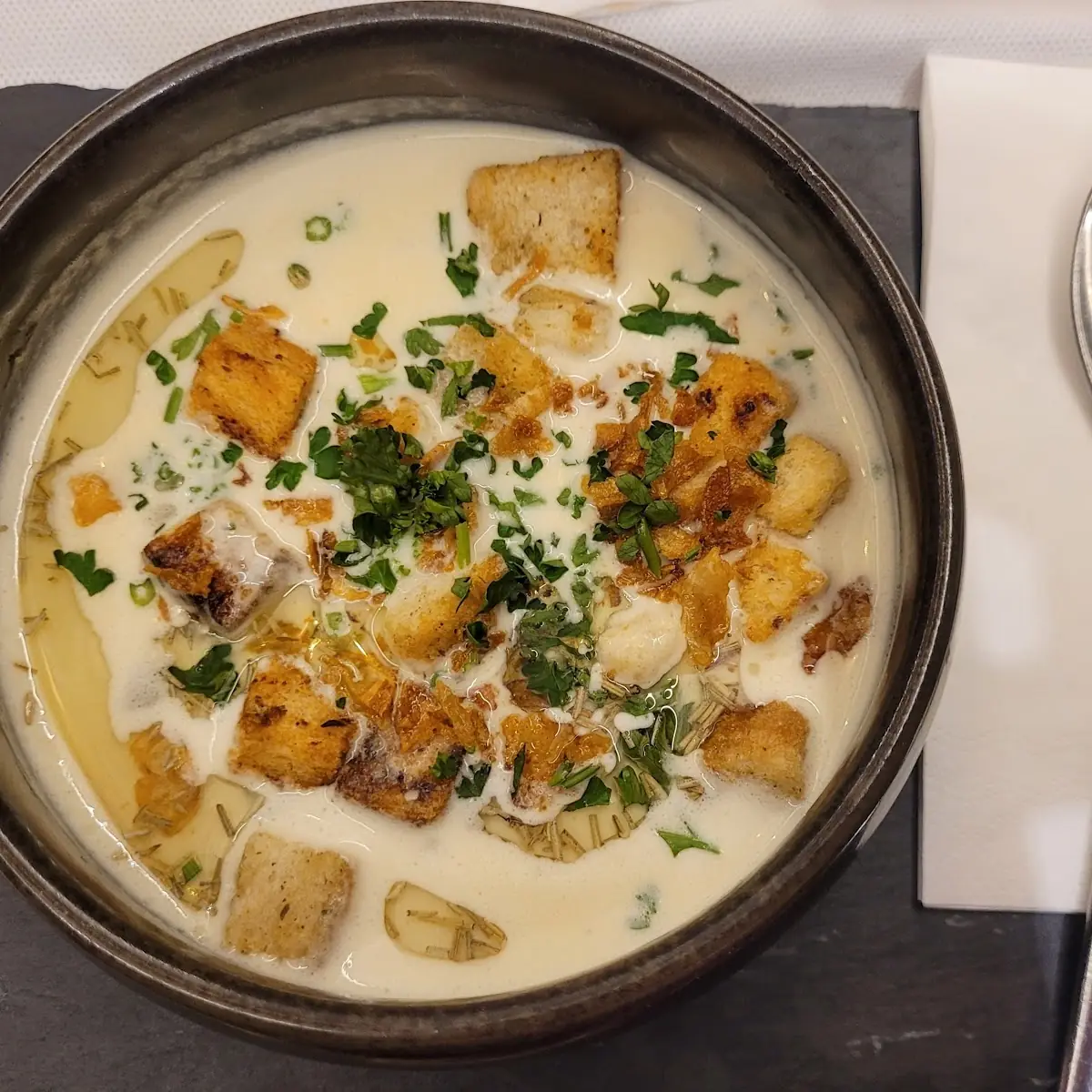 Knoblauchcremesuppe