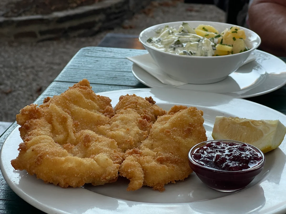 Hühnerschnitzel Mit Kartoffelsalat
