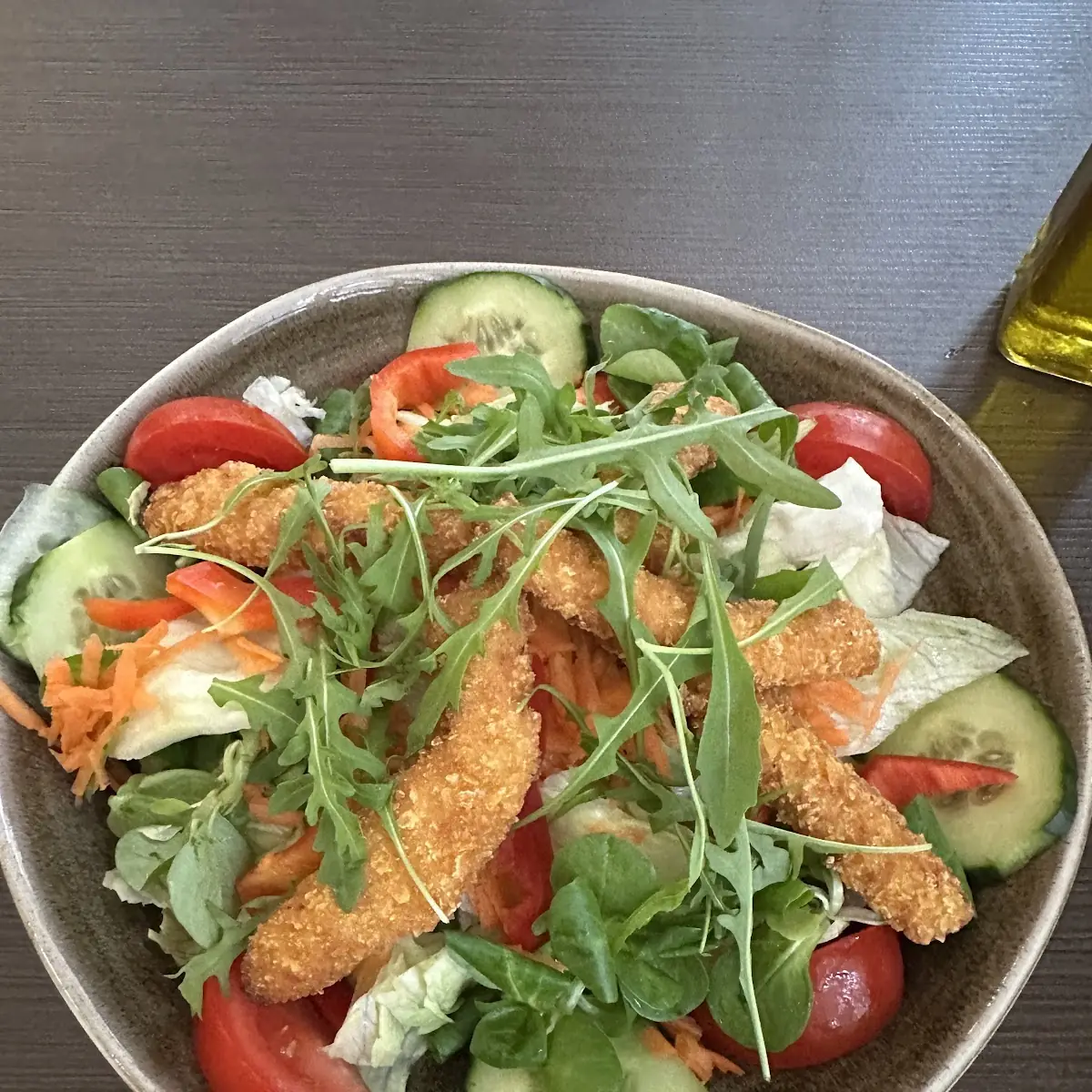 Salat Mit Fried Chicken