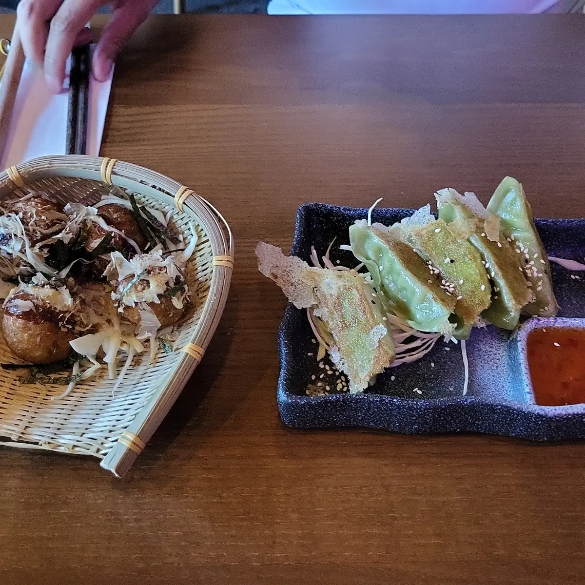 Takoyaki & Veggie Gyoza