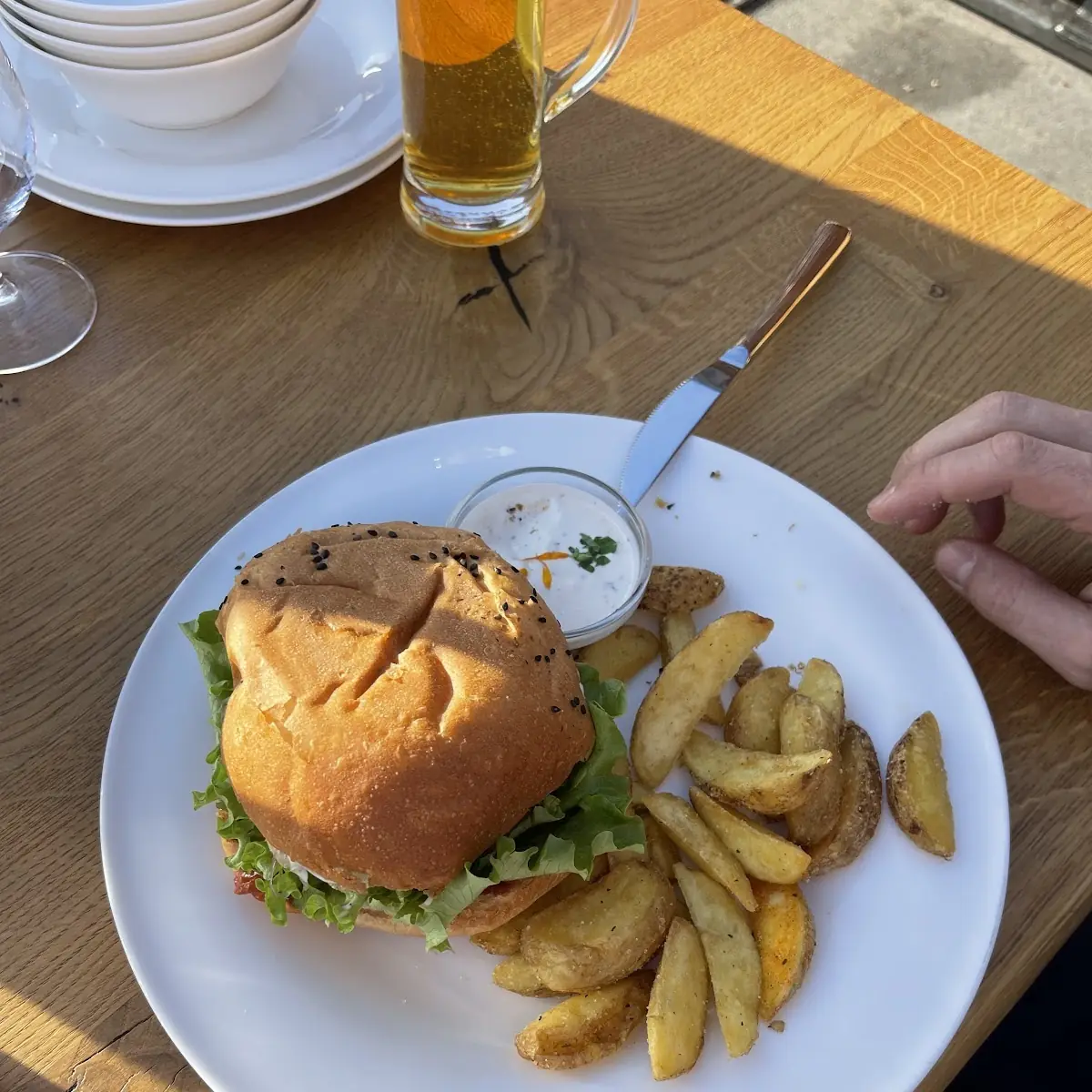 Burger and Fries