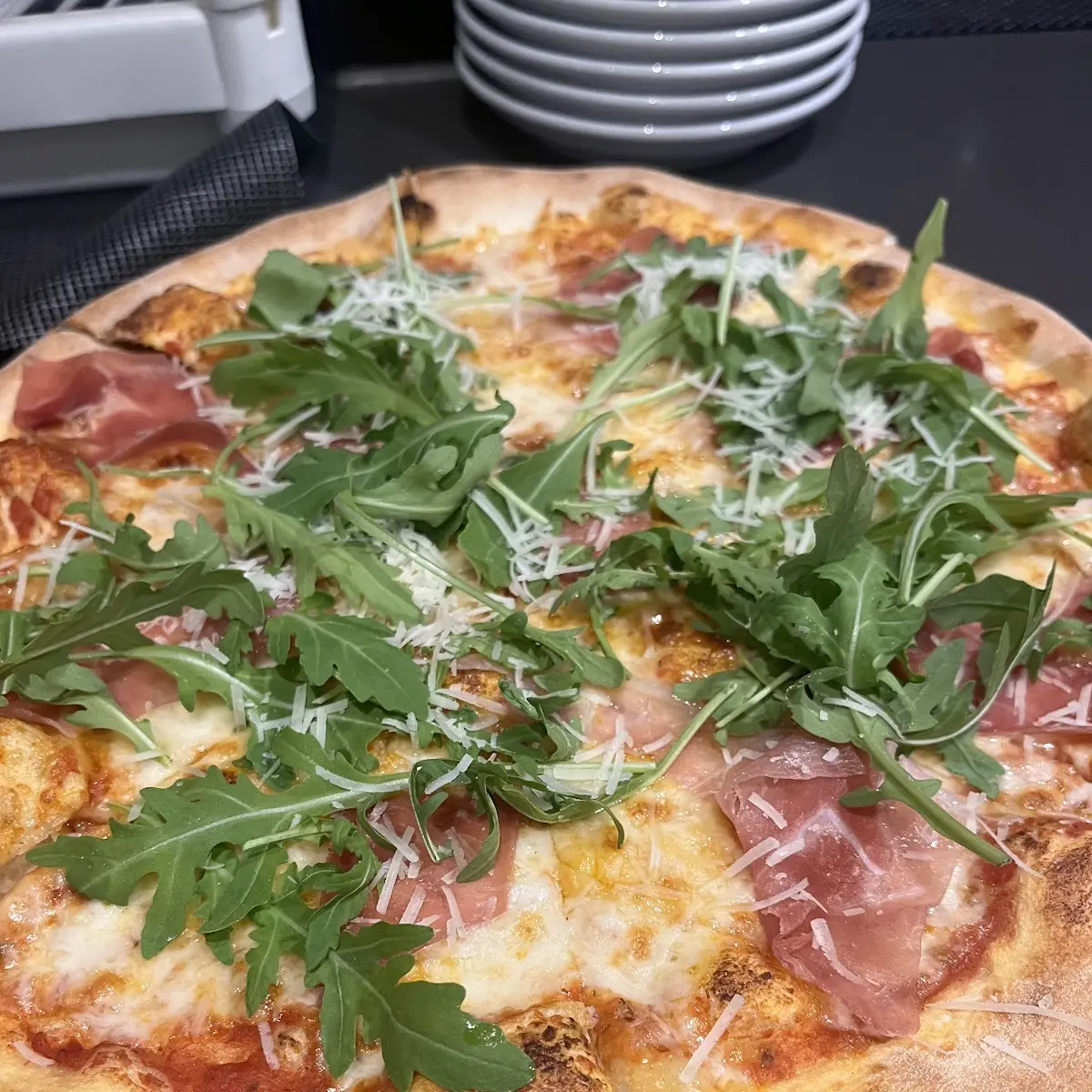 Prosciutto Arugula Pizza
