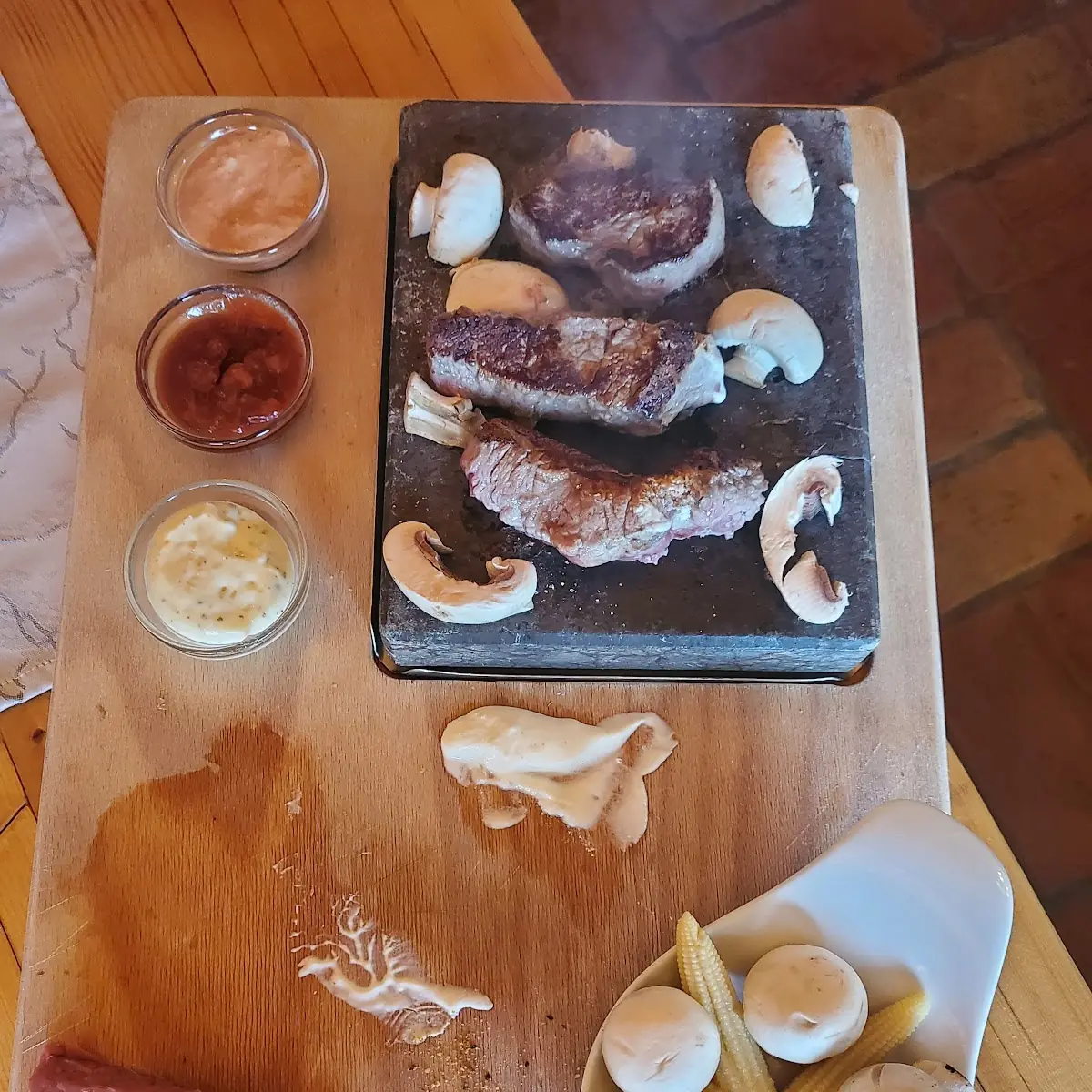 Steak Vom Heißen Stein Fast Fertig