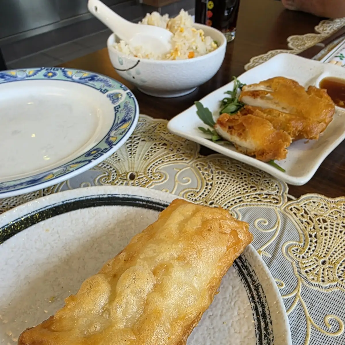 Hausgemachte Frühlingsrolle Mit Hühnerfleisch