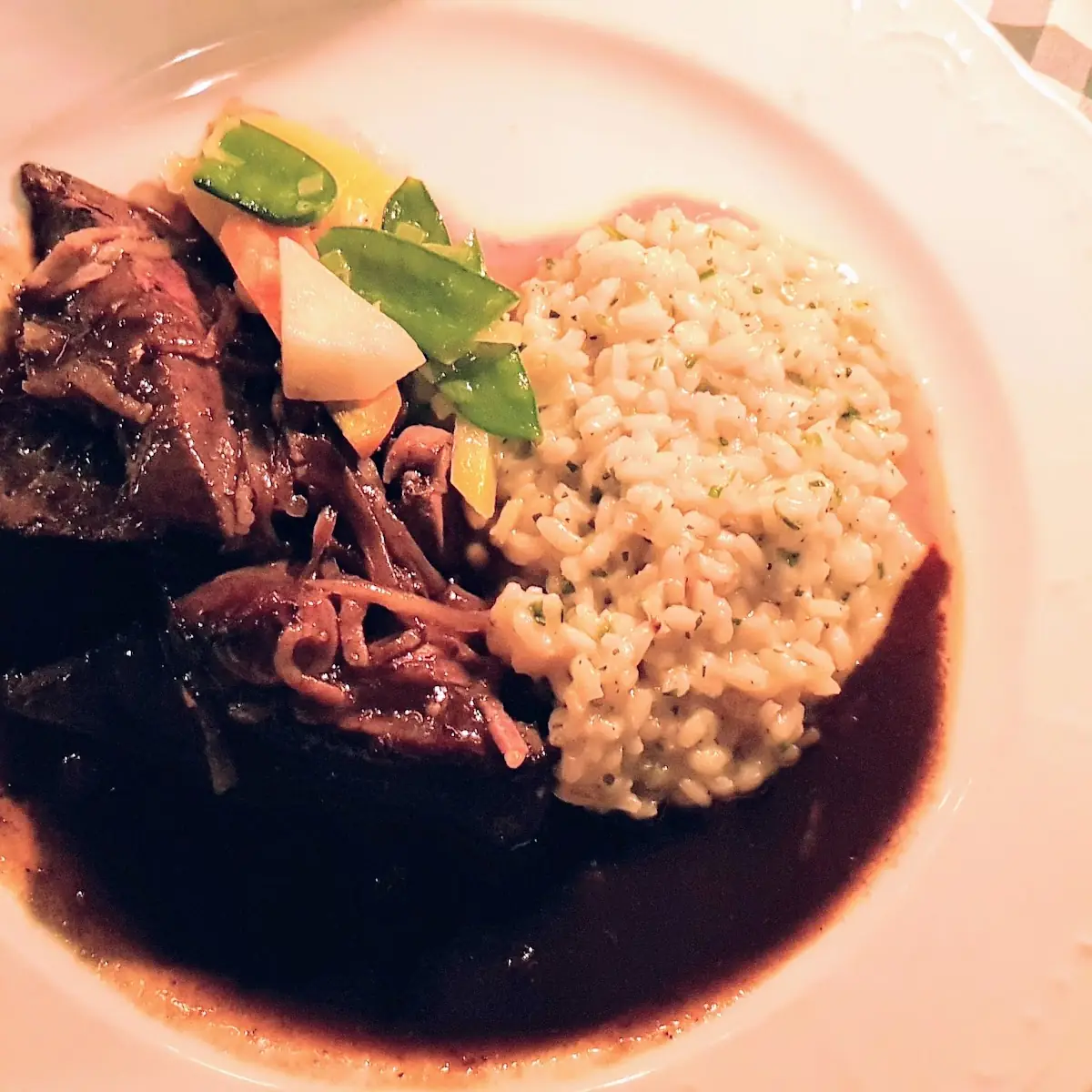 Reh-leber Mit Risotto Und Gemüse
