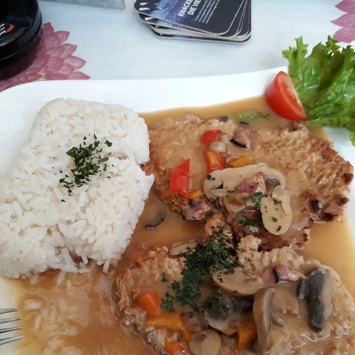 Jägerschnitzel Mit Reis