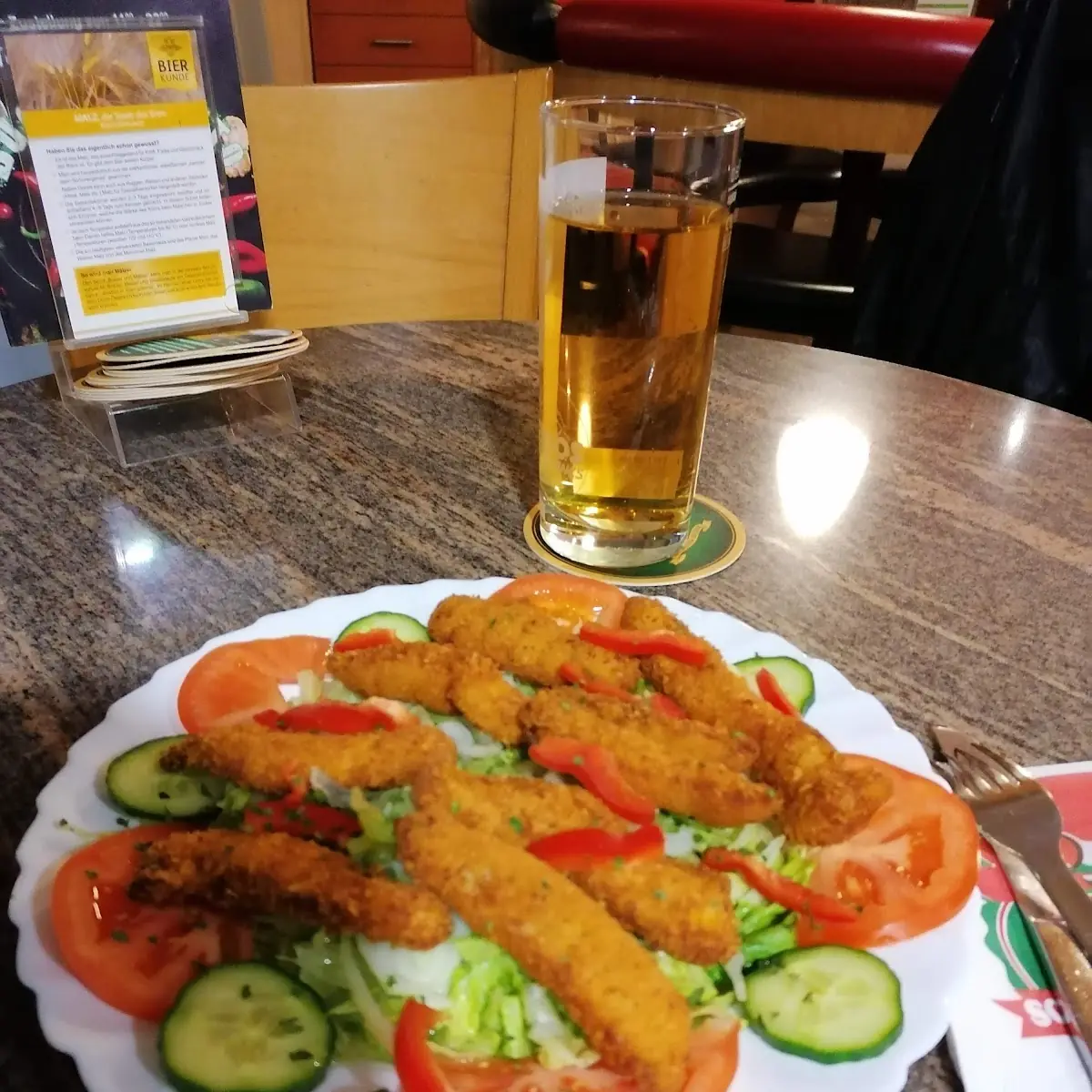 Gebackene Hühnersalat