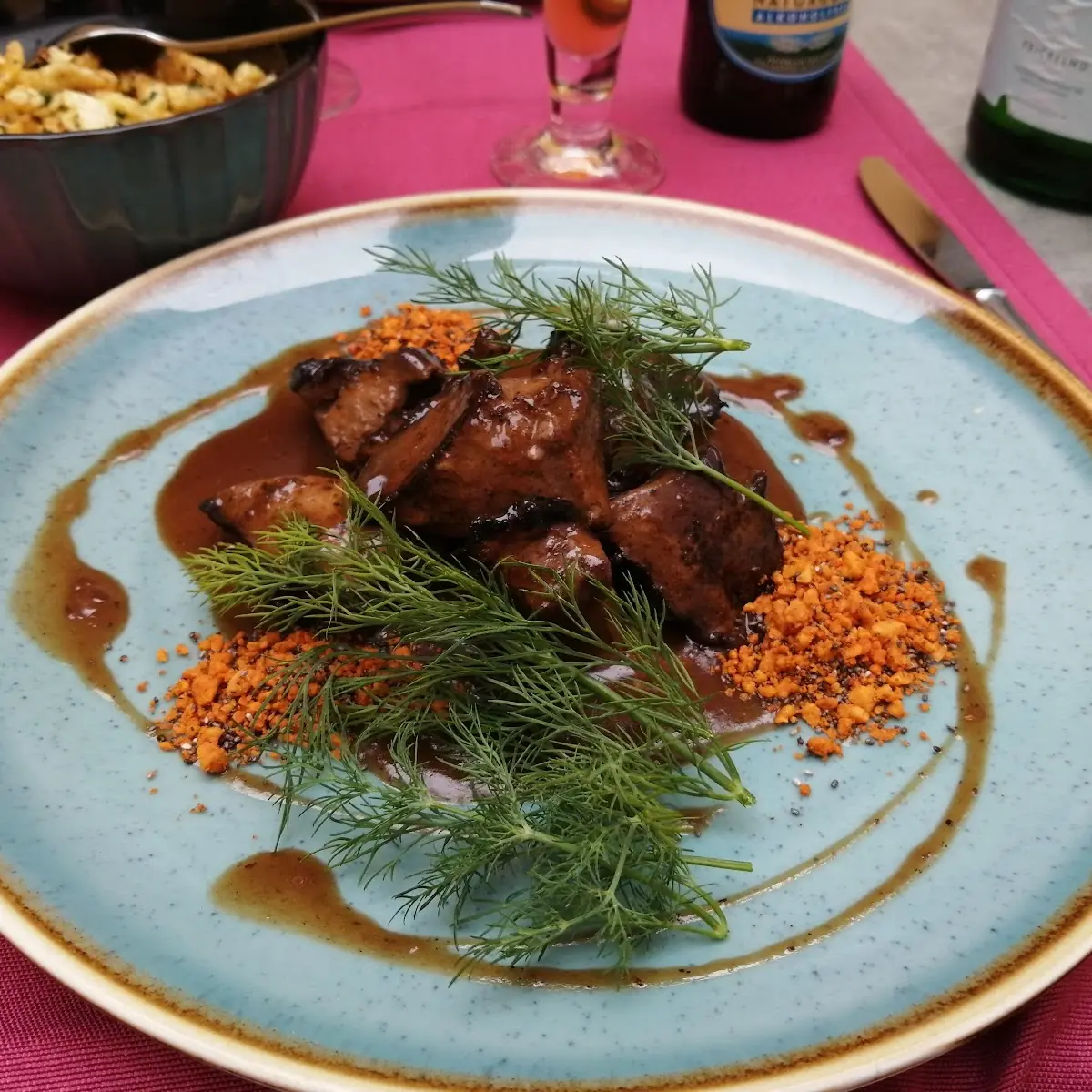 Glasierte Lammleber