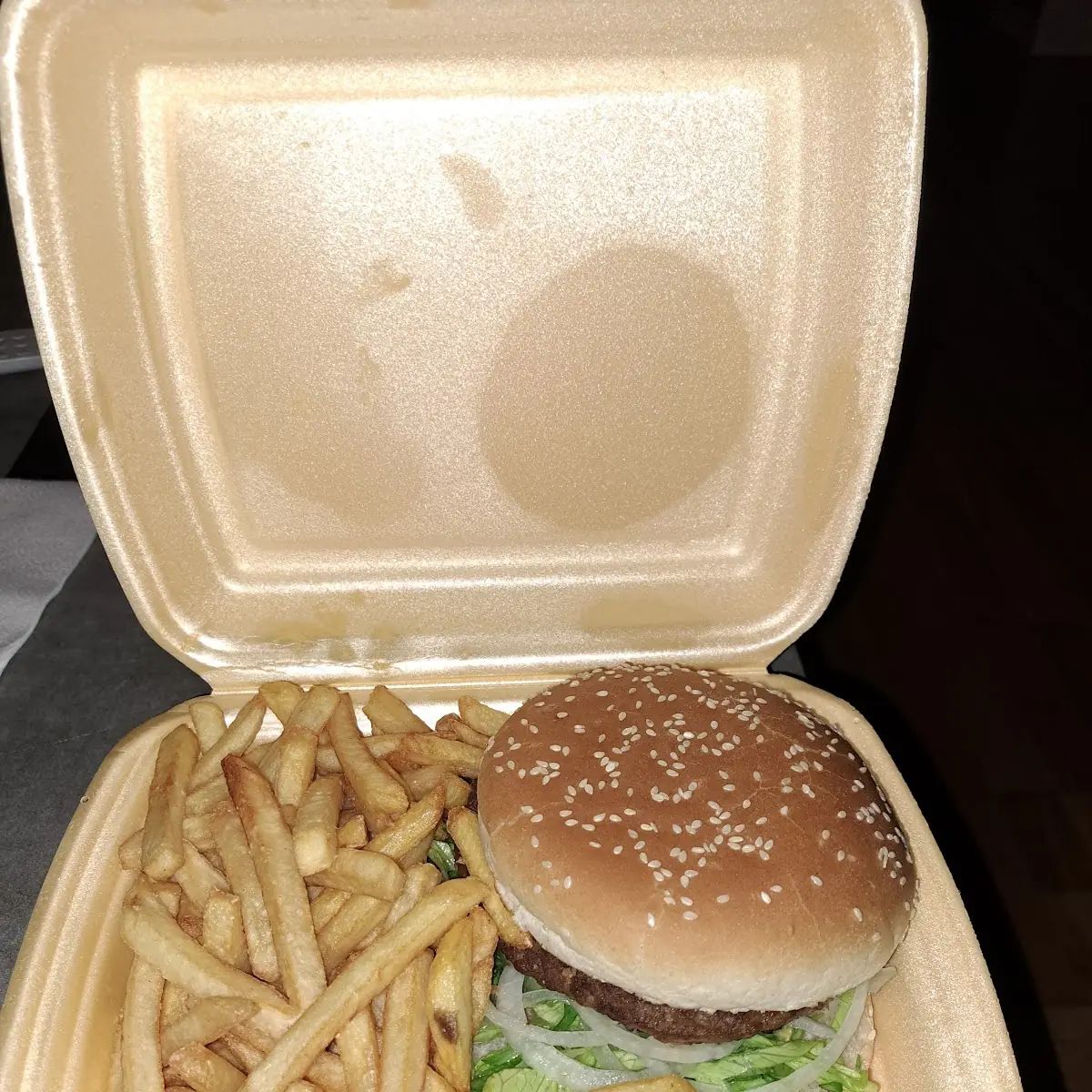 Hamburger Mit Pommes Frites