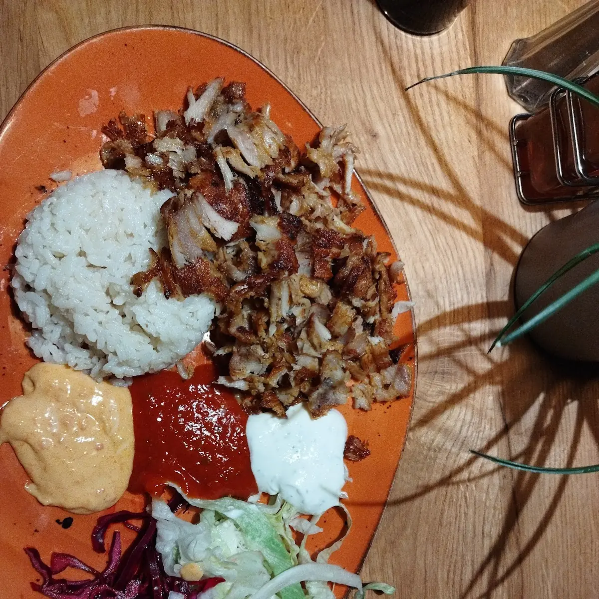 Kebab Teller Mit Rice