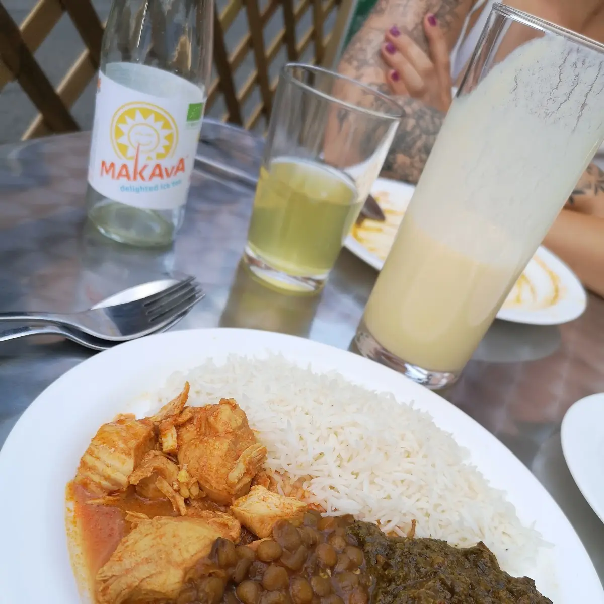 Hendl Linsen Spinat Curry Mit Reis