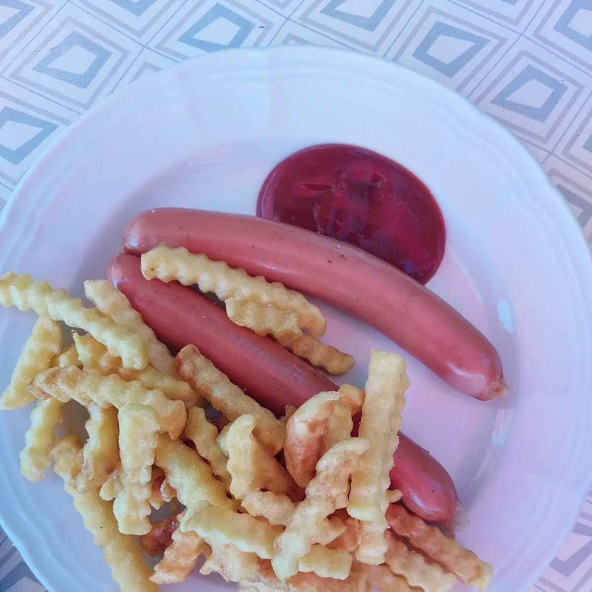 French Fries with Frankfurter