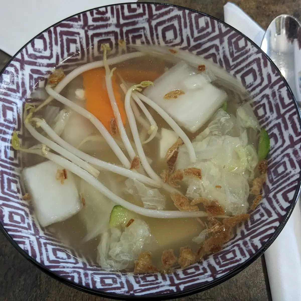Gemüsesuppe Mit Tofu