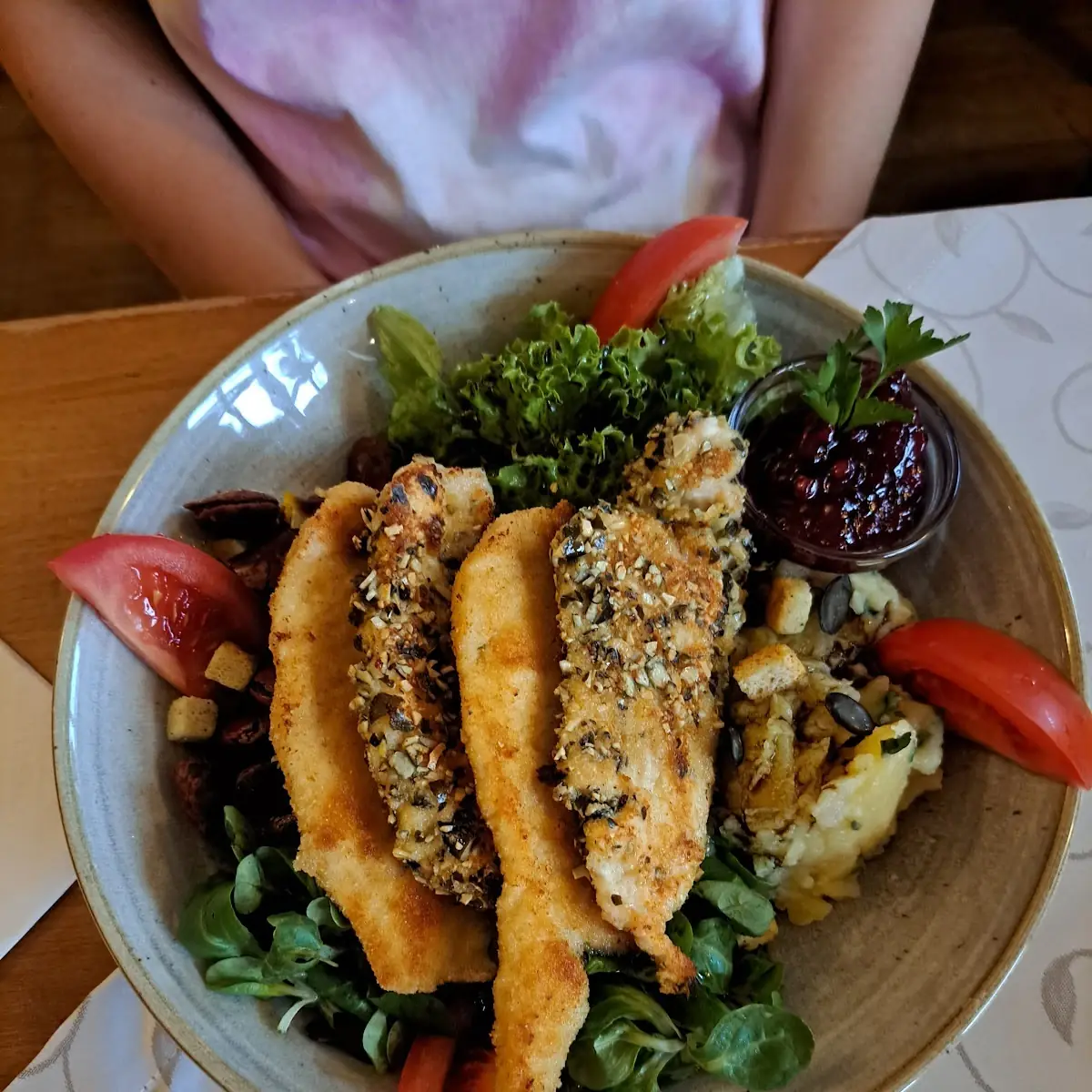 Salat Mit Hühnerstreifen