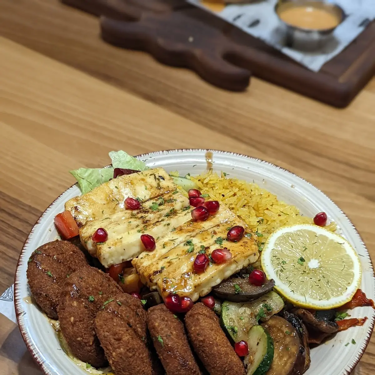 Falefel Bowl with Rice and Salad