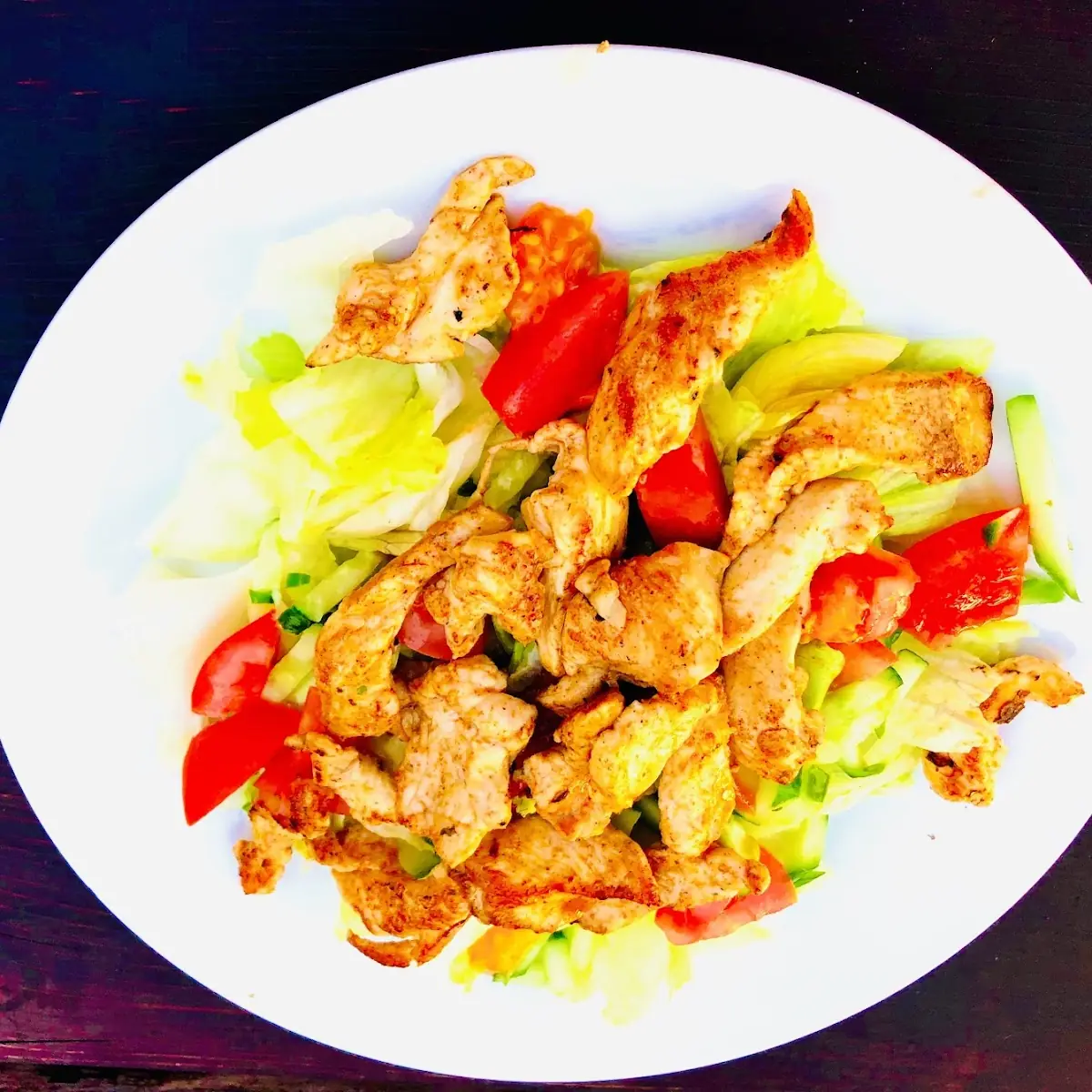 Hühnerstreifen Auf Salat