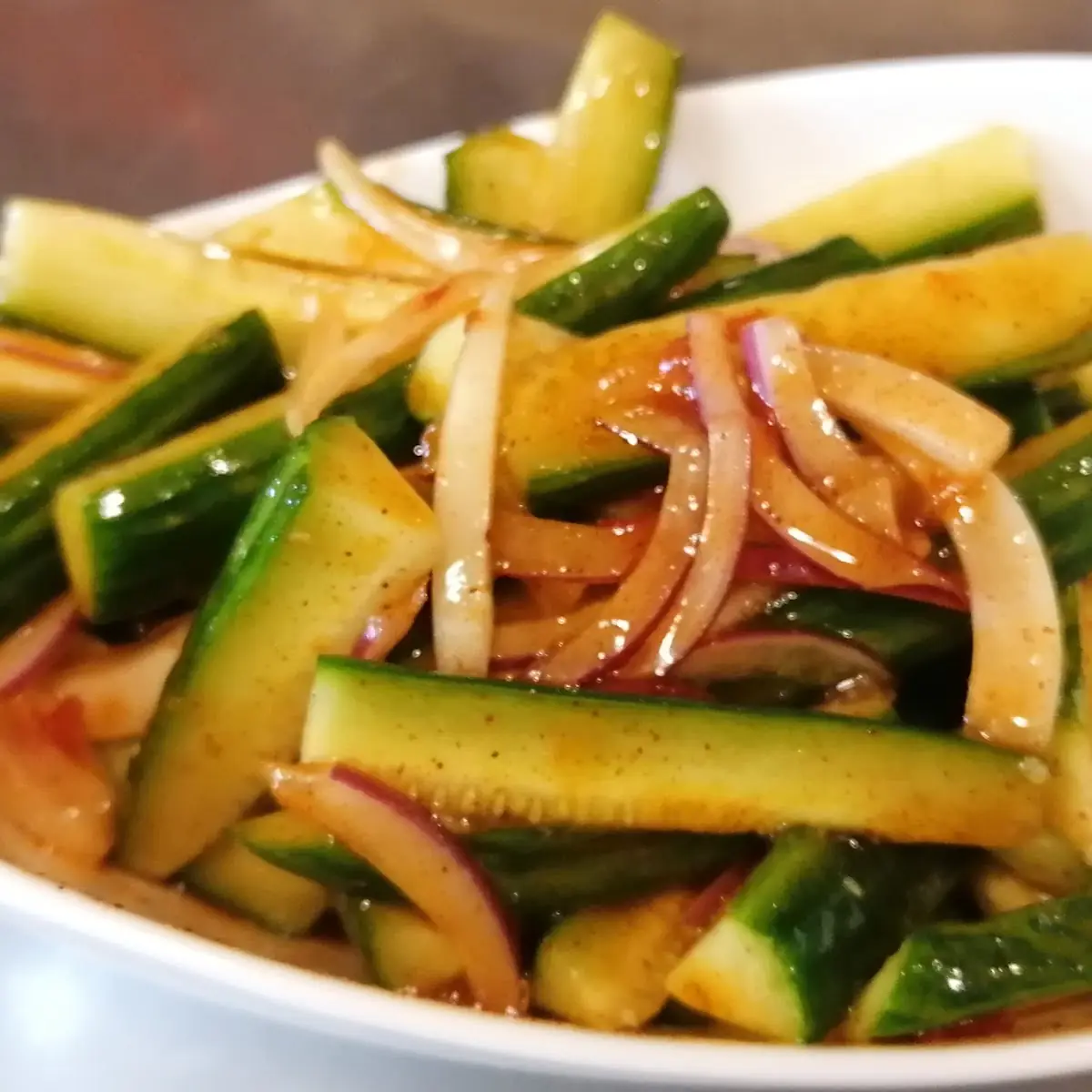 Koreanischer Gurken Salat Mit Zwiebeln