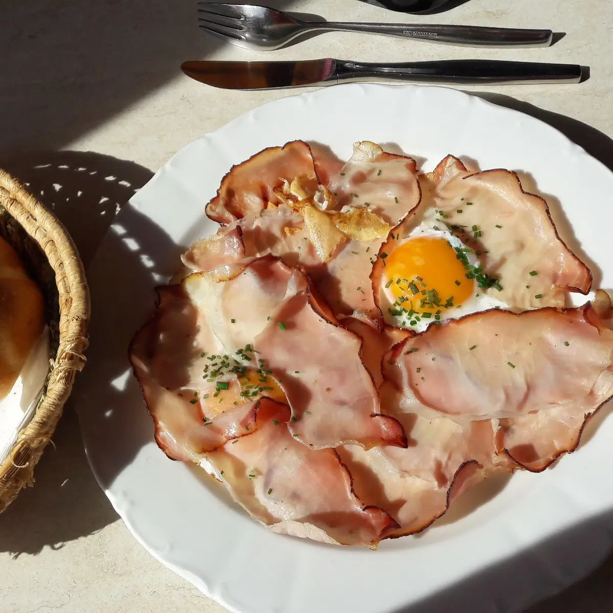 Speck Mit Ei Und Brot Brötchen