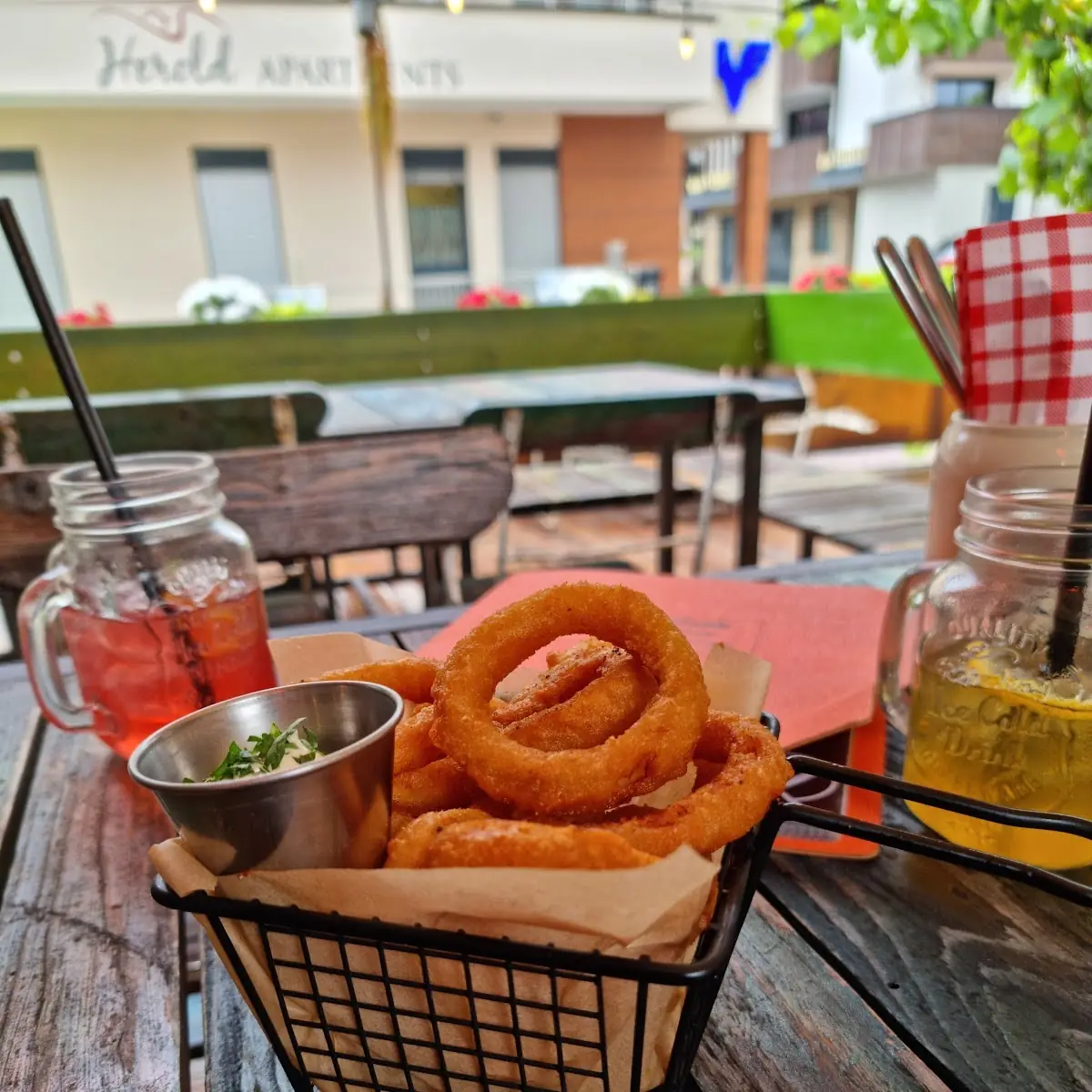 Frittierte Zwiebelringe