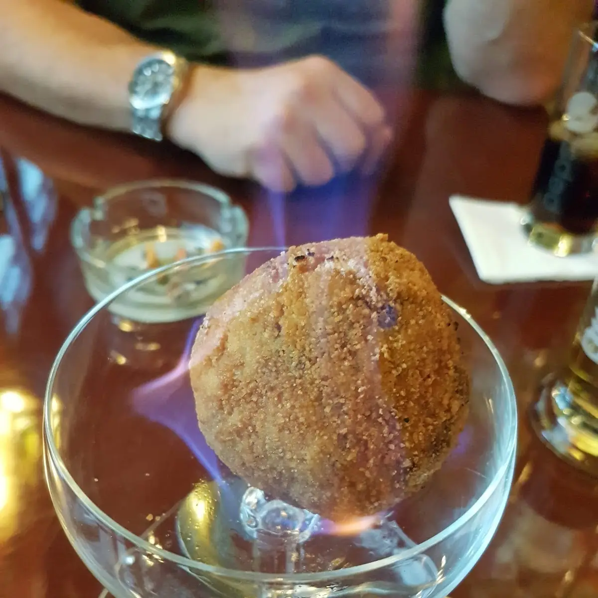 Flambiertes Eis