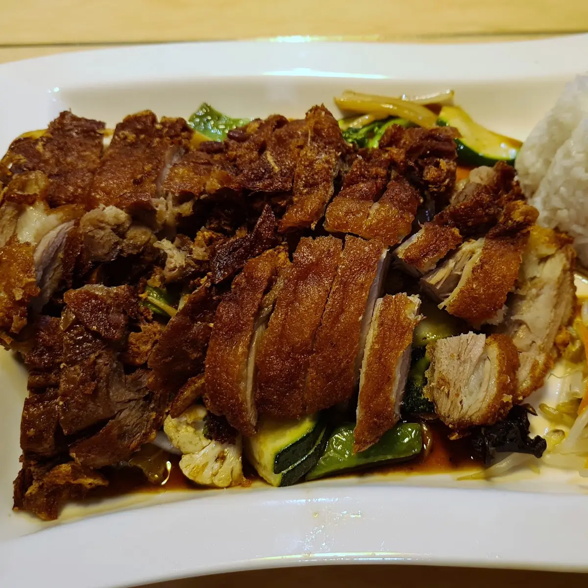 Knusprige Ente Mit Wokgemüse