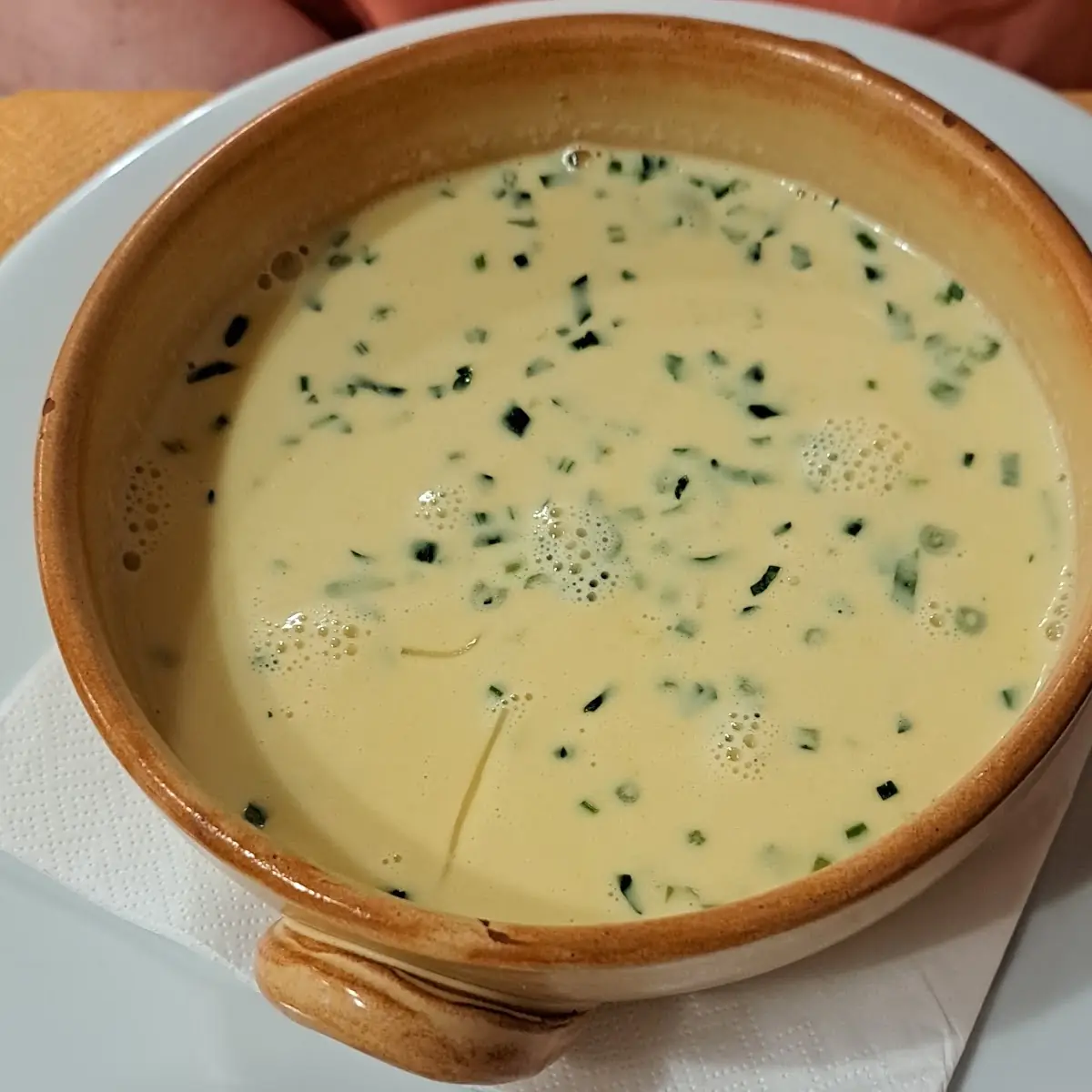 Bärlauch Creme Suppe Mit Garnelen