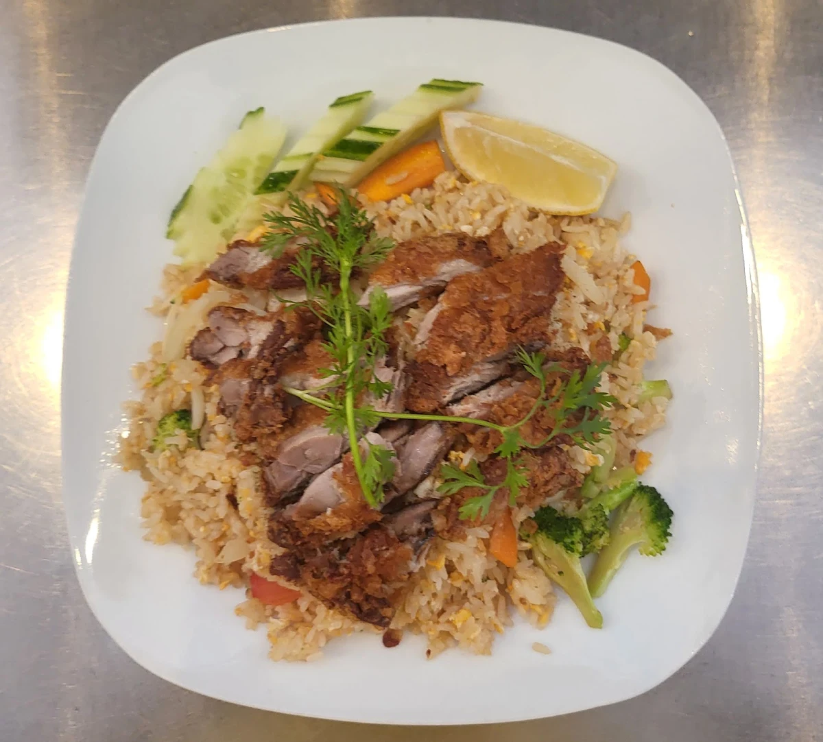 Gebratener Reis Mit Ente