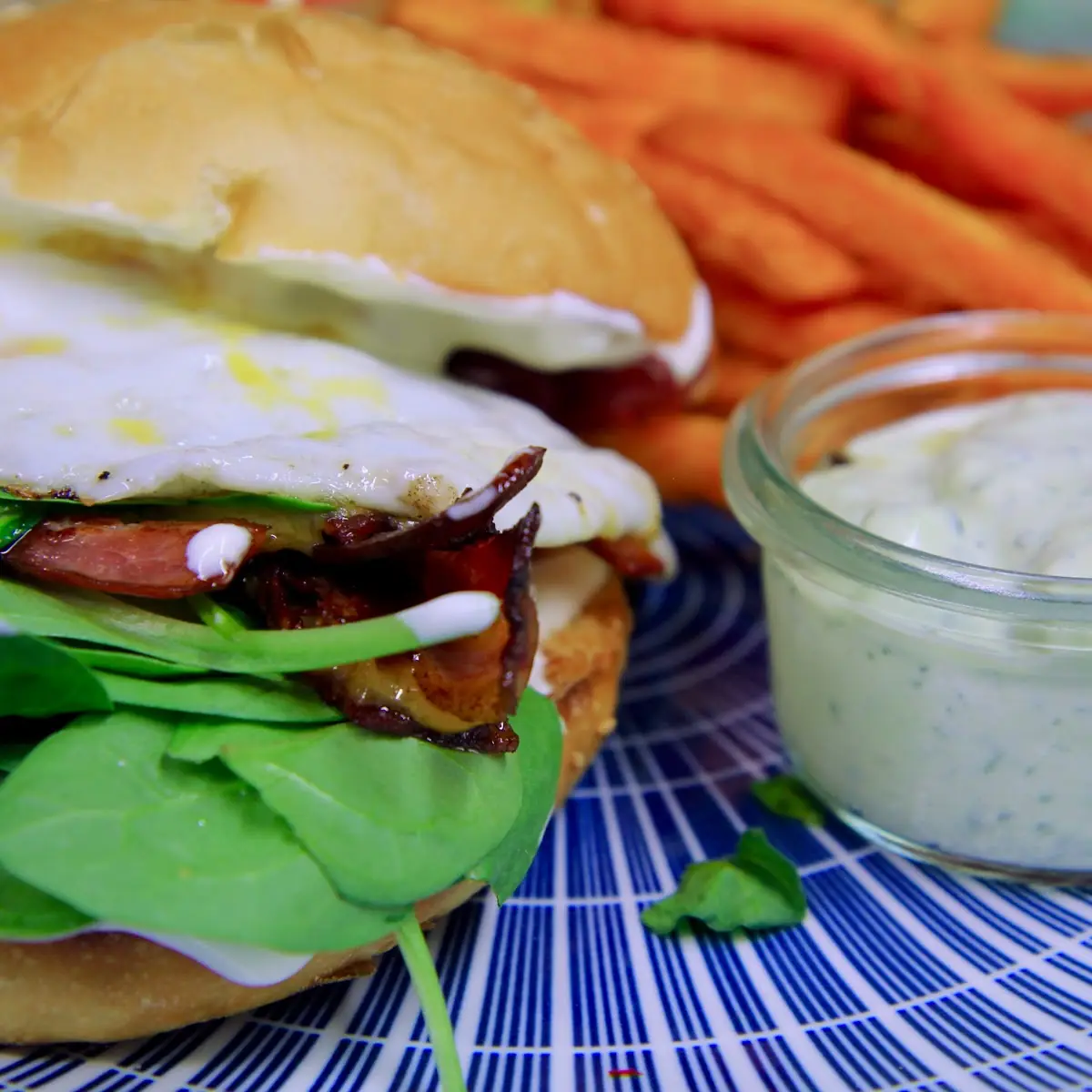 Breakfast Burger with Homemade Bun