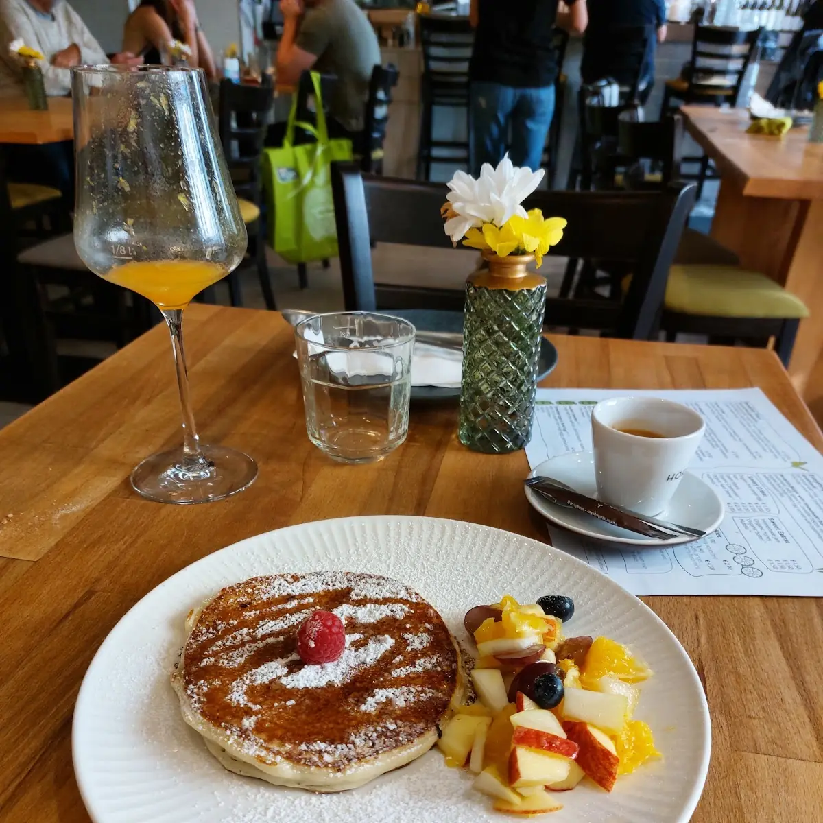 Pancakes with Fruit Salad