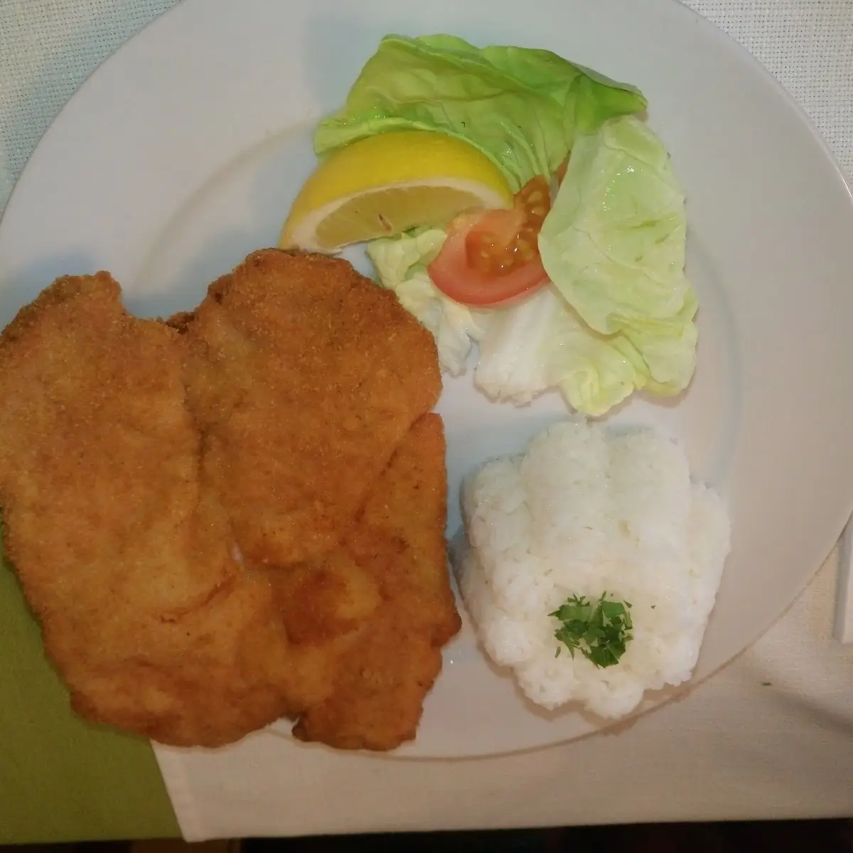 Schnitzel Mit Reis