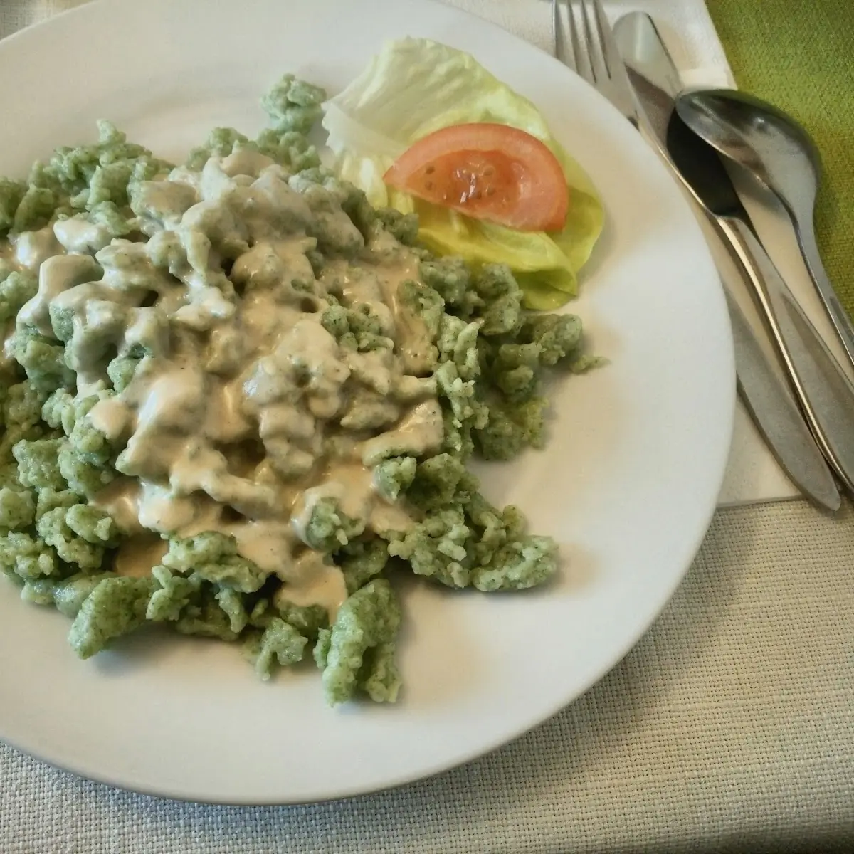 Spinatspätzle Mit Gorgonzola