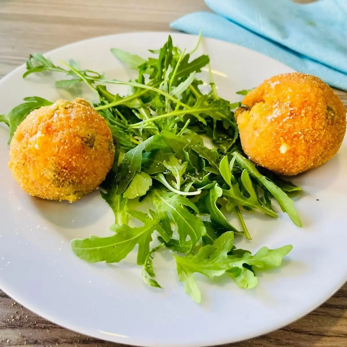 Gebacken Arancini Di Riso Mit Fleisch