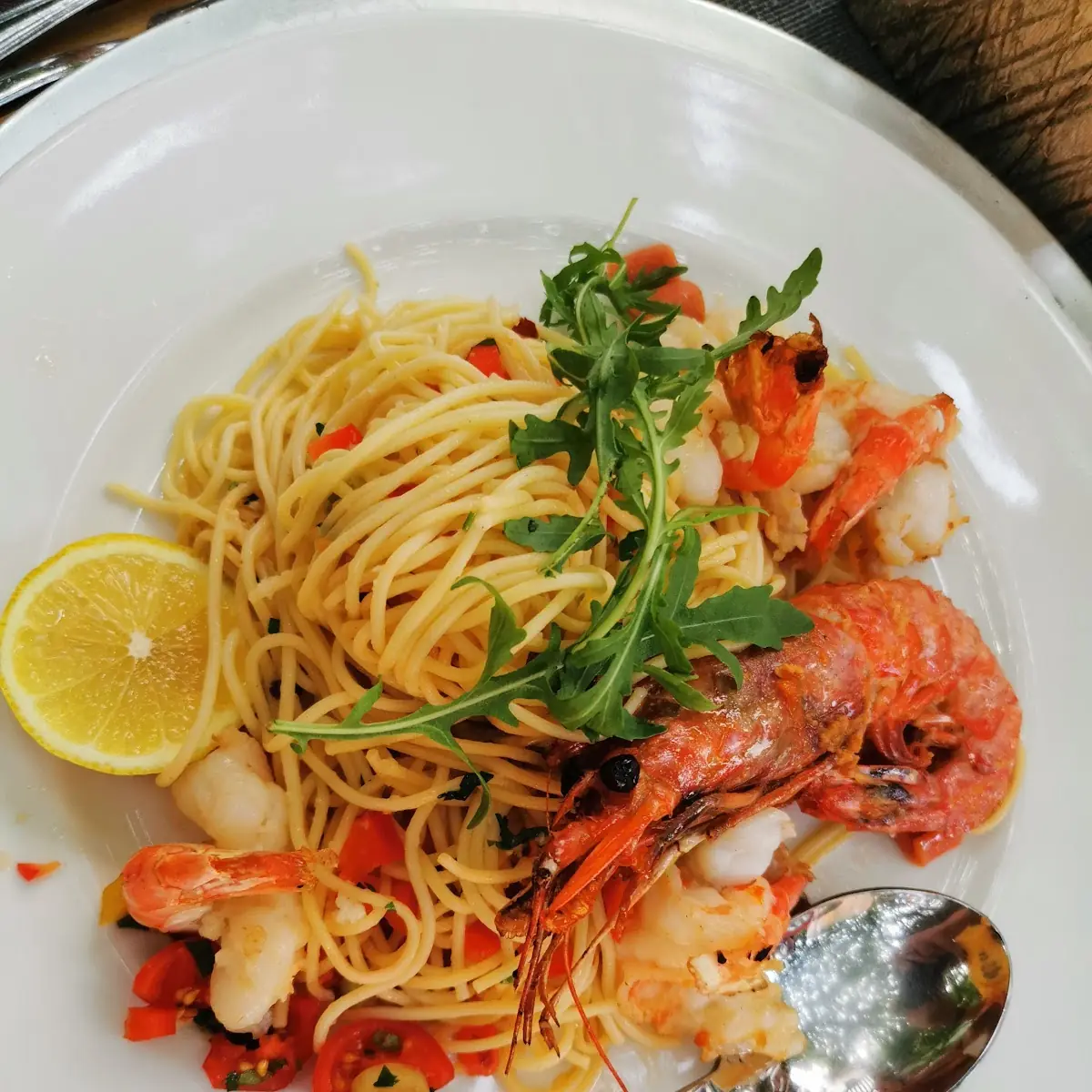Spaghetti Al Olio Mit Scampi