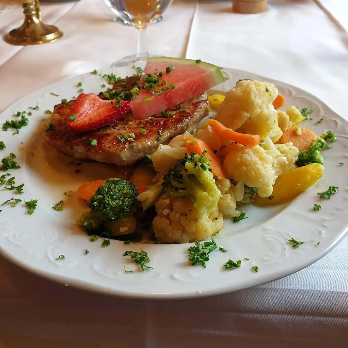 Schweinerückensteak Mit Gemüse