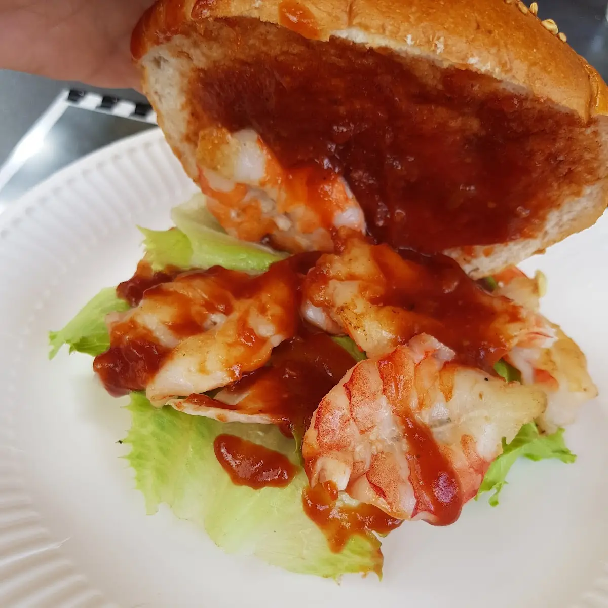 Garnelen Burger