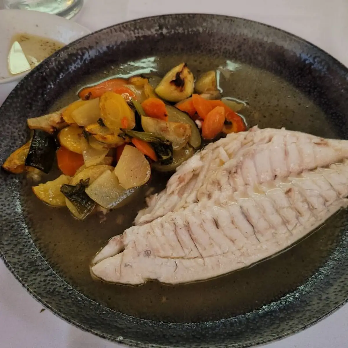 Gedünsteter Fisch Mit Gemüse