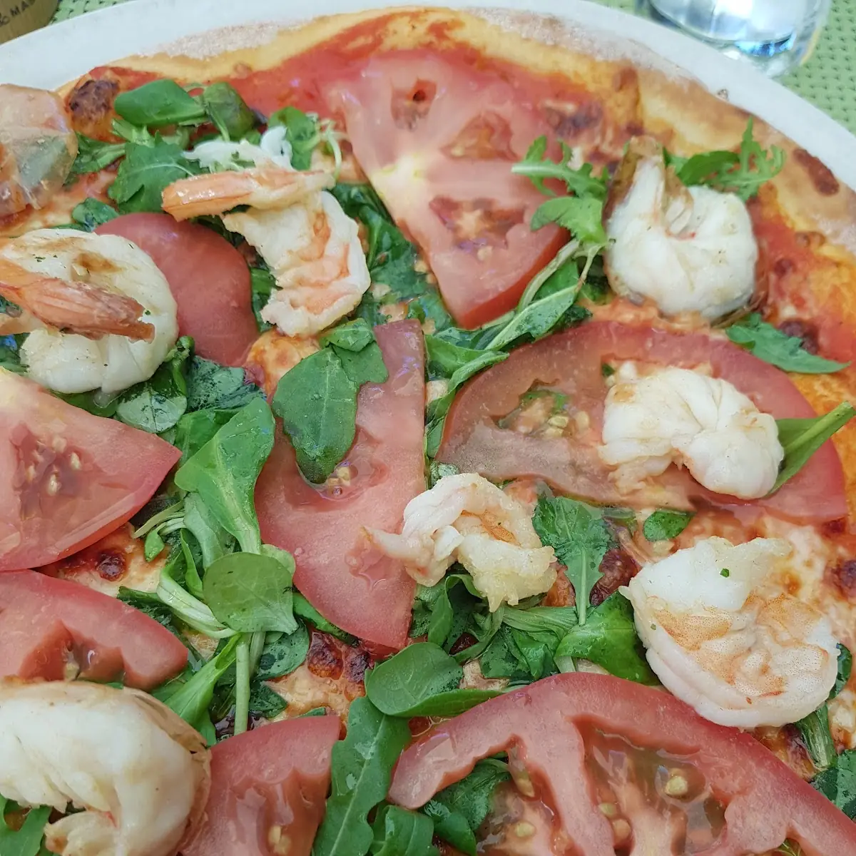 Pizza Con Scampi