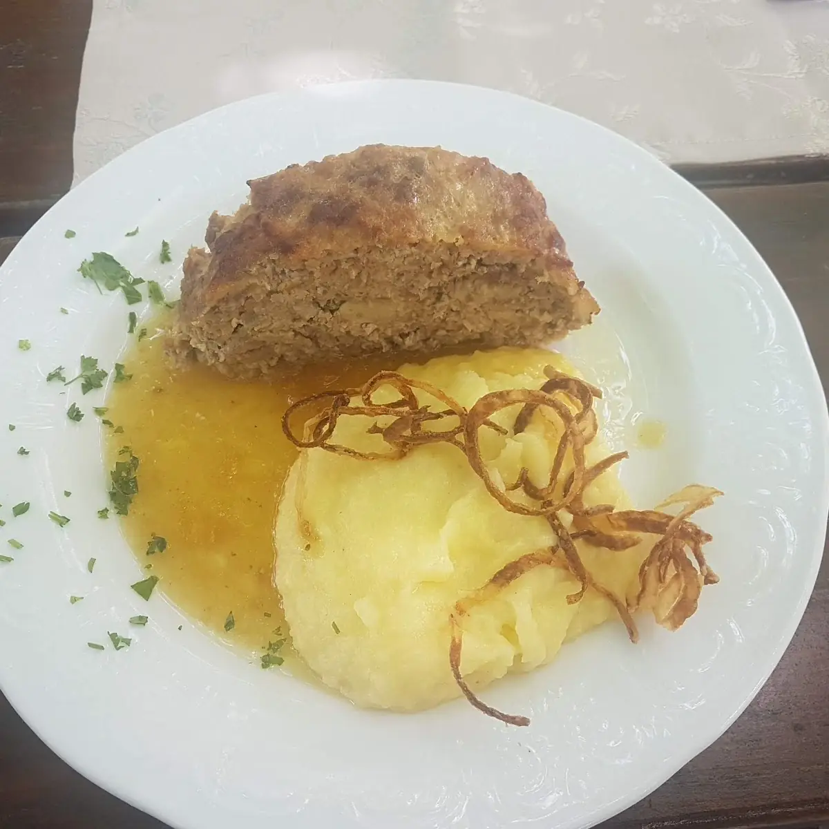 Hackbraten Mit Püree
