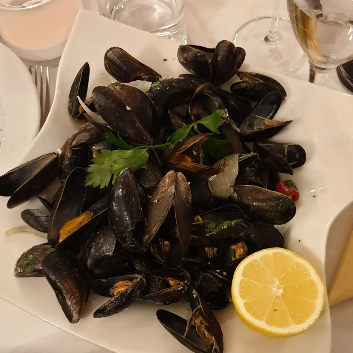 Muscheln Weissweinsauce
